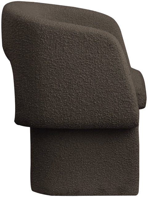 Nikki Brown Boucle Fabric Dining Chair / Accent Chair C