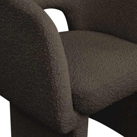 Nikki Brown Boucle Fabric Dining Chair / Accent Chair C