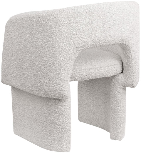 Nikki Cream Boucle Fabric Dining Chair / Accent Chair C