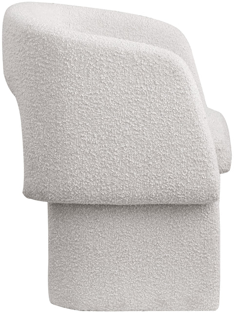 Nikki Cream Boucle Fabric Dining Chair / Accent Chair C