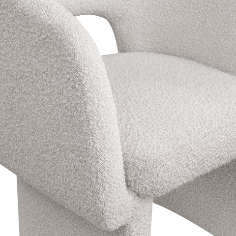 Nikki Cream Boucle Fabric Dining Chair / Accent Chair C
