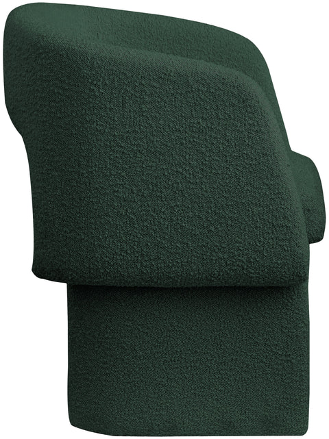 Nikki Green Boucle Fabric Dining Chair / Accent Chair C