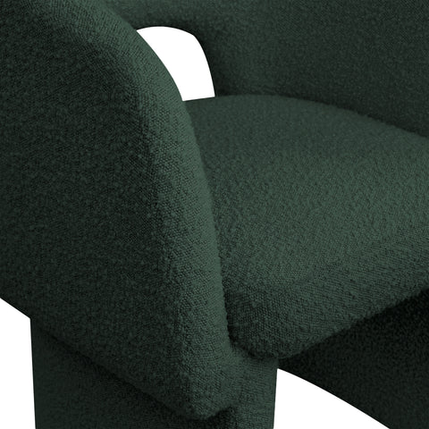 Nikki Green Boucle Fabric Dining Chair / Accent Chair C