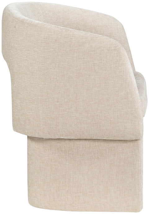 Nikki Beige Chenille Fabric Dining Chair / Accent Chair C