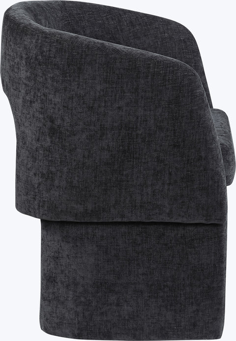 Nikki Black Chenille Fabric Dining Chair / Accent Chair C