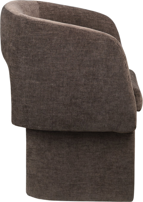 Nikki Brown Chenille Fabric Dining Chair / Accent Chair C