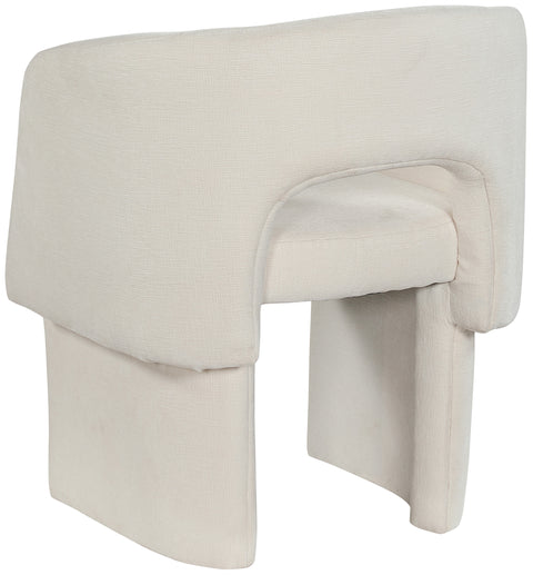 Nikki Cream Chenille Fabric Dining Chair / Accent Chair C