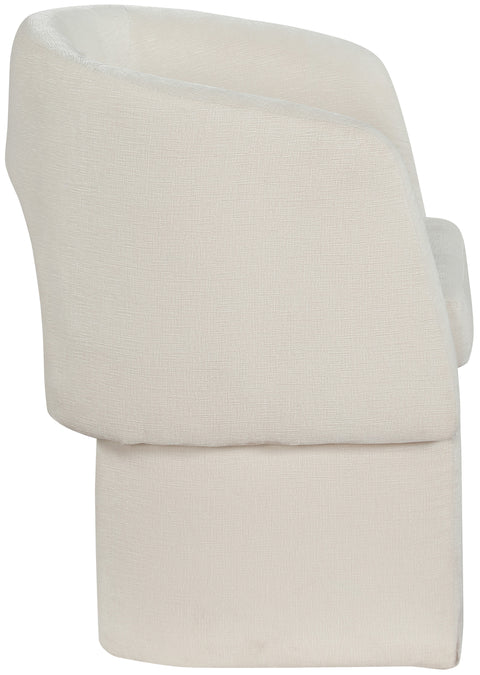 Nikki Cream Chenille Fabric Dining Chair / Accent Chair C