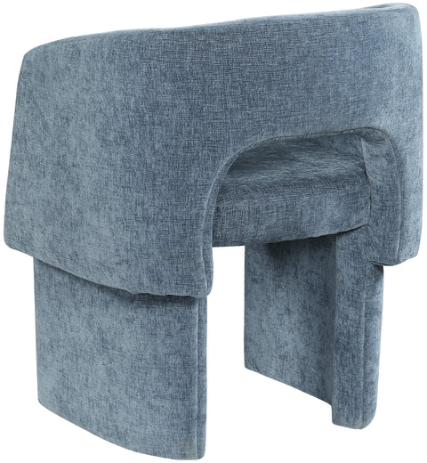 Nikki Light Blue Chenille Fabric Dining Chair / Accent Chair C