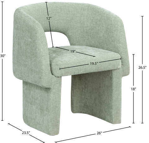 Nikki Mint Chenille Fabric Dining Chair / Accent Chair C