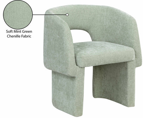 Nikki Mint Chenille Fabric Dining Chair / Accent Chair C