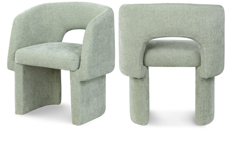 Alden Mint Chenille Fabric Upholstered Dining / Accent Chair, 1 Piece