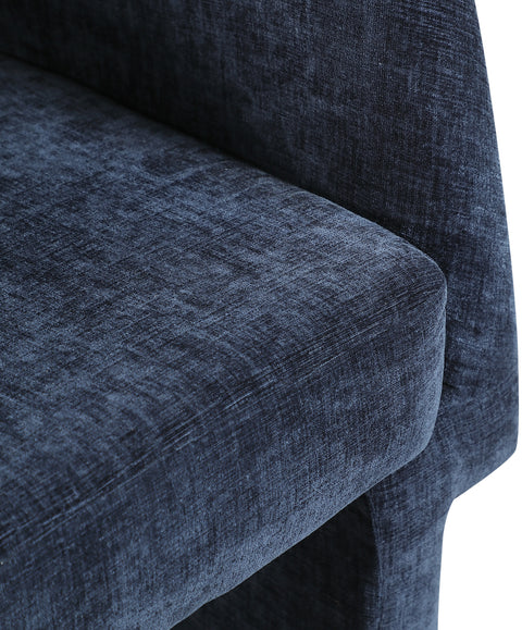 Nikki Navy Chenille Fabric Dining Chair / Accent Chair C