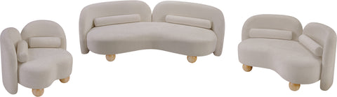 Camden Beige Chenille Fabric Upholstered Chair, 1 Piece