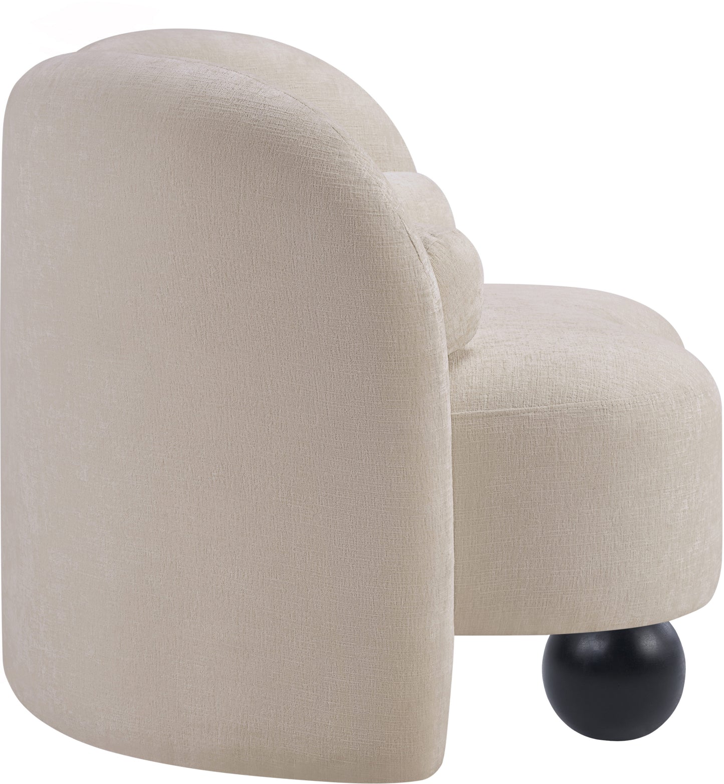 harlow beige chenille fabric chair