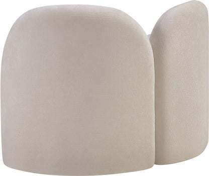 Harlow Beige Chenille Fabric Chair