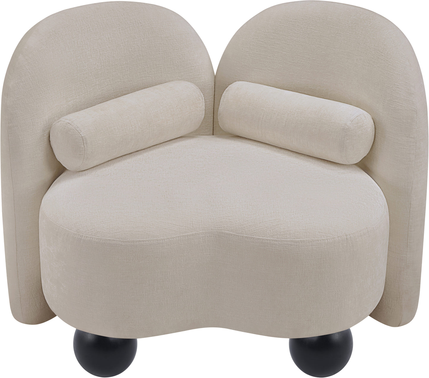 harlow beige chenille fabric chair