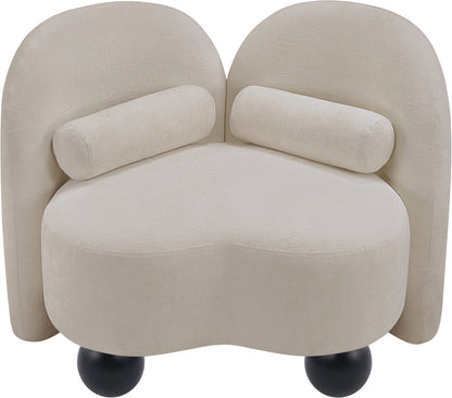 Harlow Beige Chenille Fabric Chair