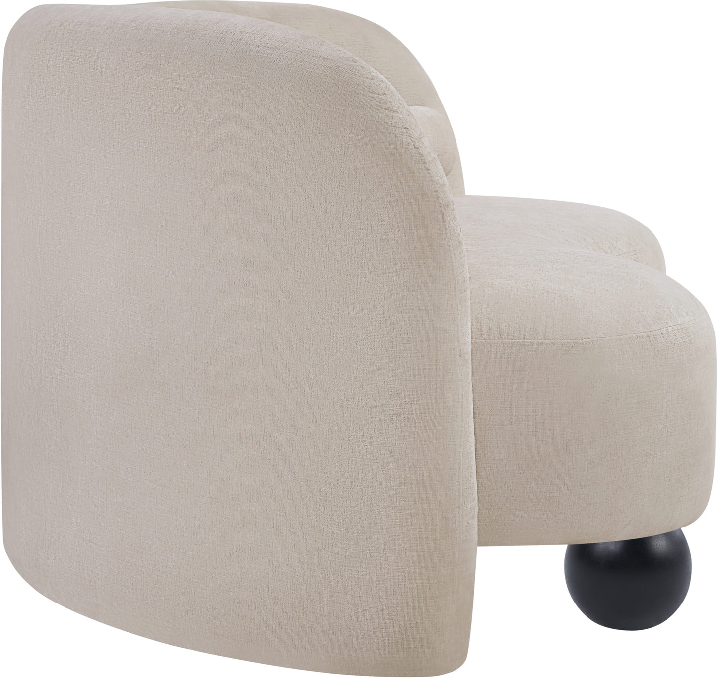 harlow beige chenille fabric loveseat