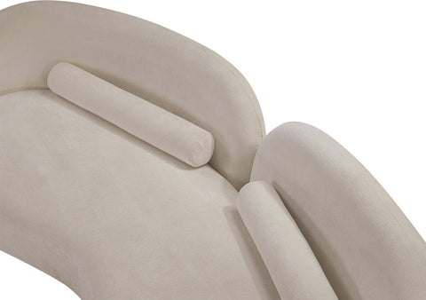 Camden 89" Beige Chenille Fabric Upholstered Sofa, 1 Piece