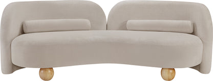 Harlow Beige Chenille Fabric Sofa