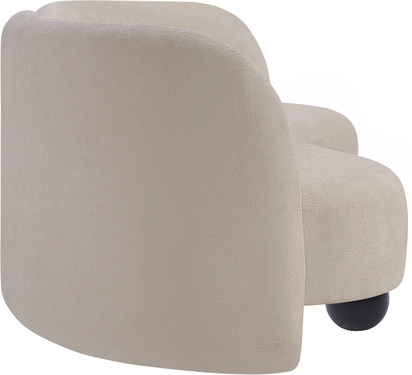 harlow beige chenille fabric sofa