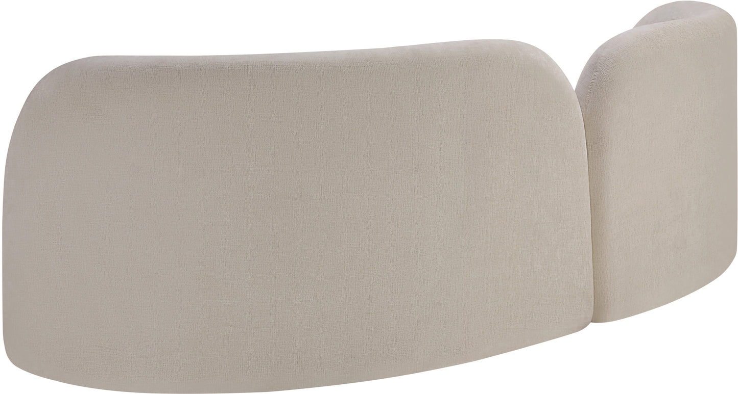 harlow beige chenille fabric sofa