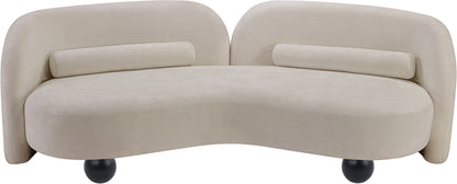 Harlow Beige Chenille Fabric Sofa