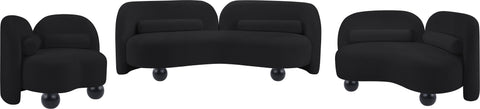 Camden Black Chenille Fabric Upholstered Chair, 1 Piece