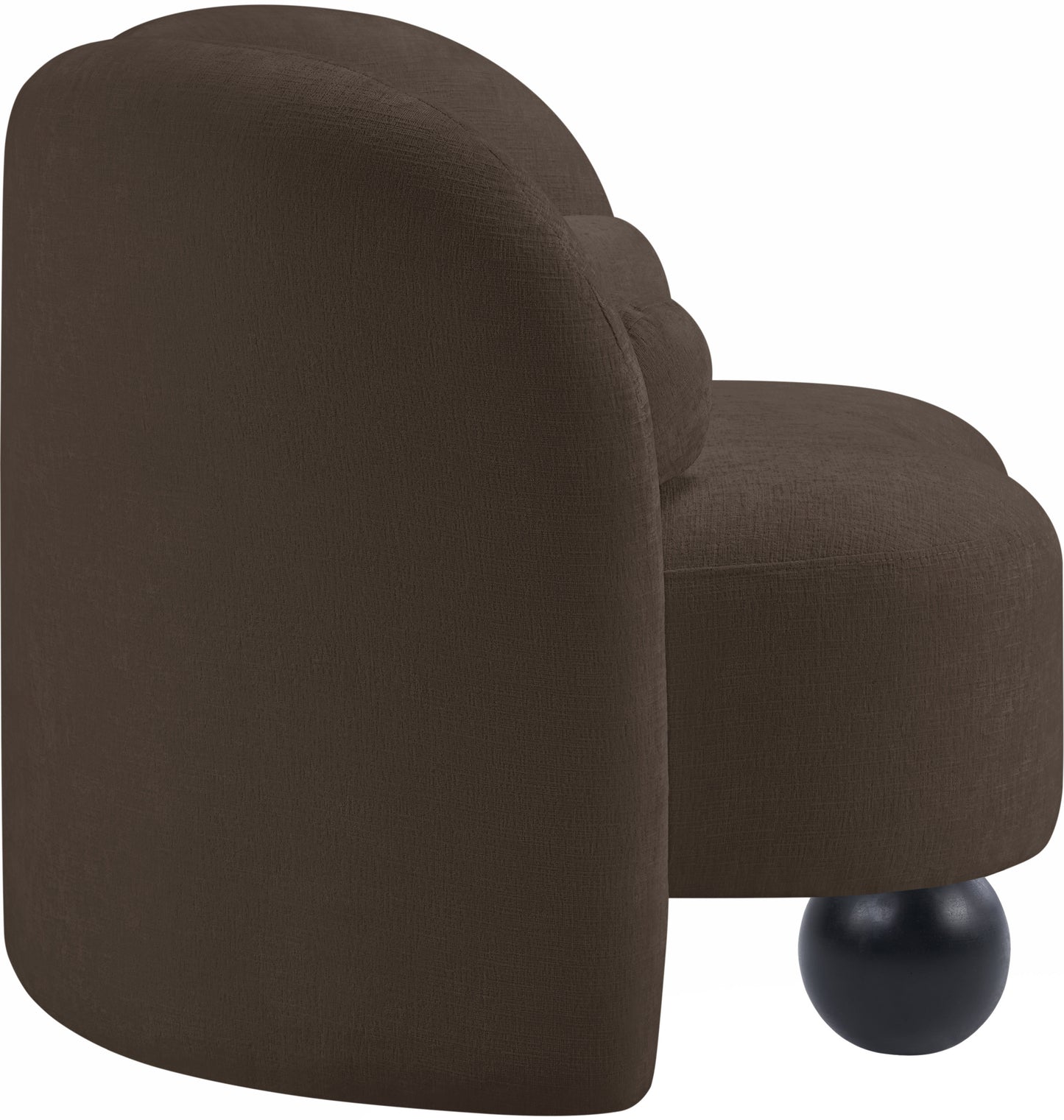 harlow brown chenille fabric chair