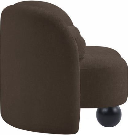 Harlow Brown Chenille Fabric Chair