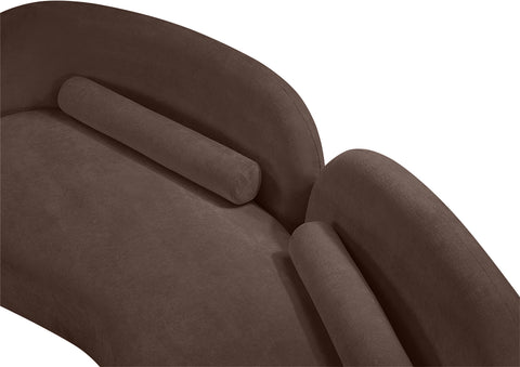 Camden 89" Brown Chenille Fabric Upholstered Sofa, 1 Piece