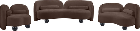 Camden 89" Brown Chenille Fabric Upholstered Sofa, 1 Piece