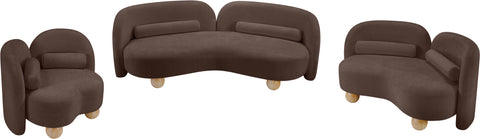 Camden 89" Brown Chenille Fabric Upholstered Sofa, 1 Piece
