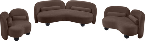 Camden 89" Brown Chenille Fabric Upholstered Sofa, 1 Piece