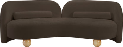 Harlow Brown Chenille Fabric Sofa