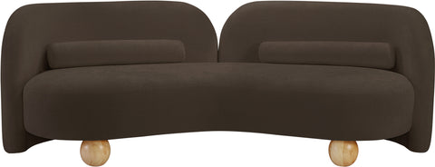 Harlow Brown Chenille Fabric Sofa