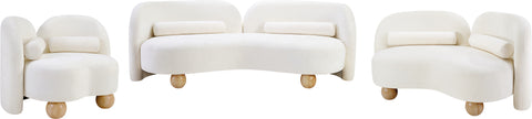 Camden Cream Chenille Fabric Upholstered Chair, 1 Piece