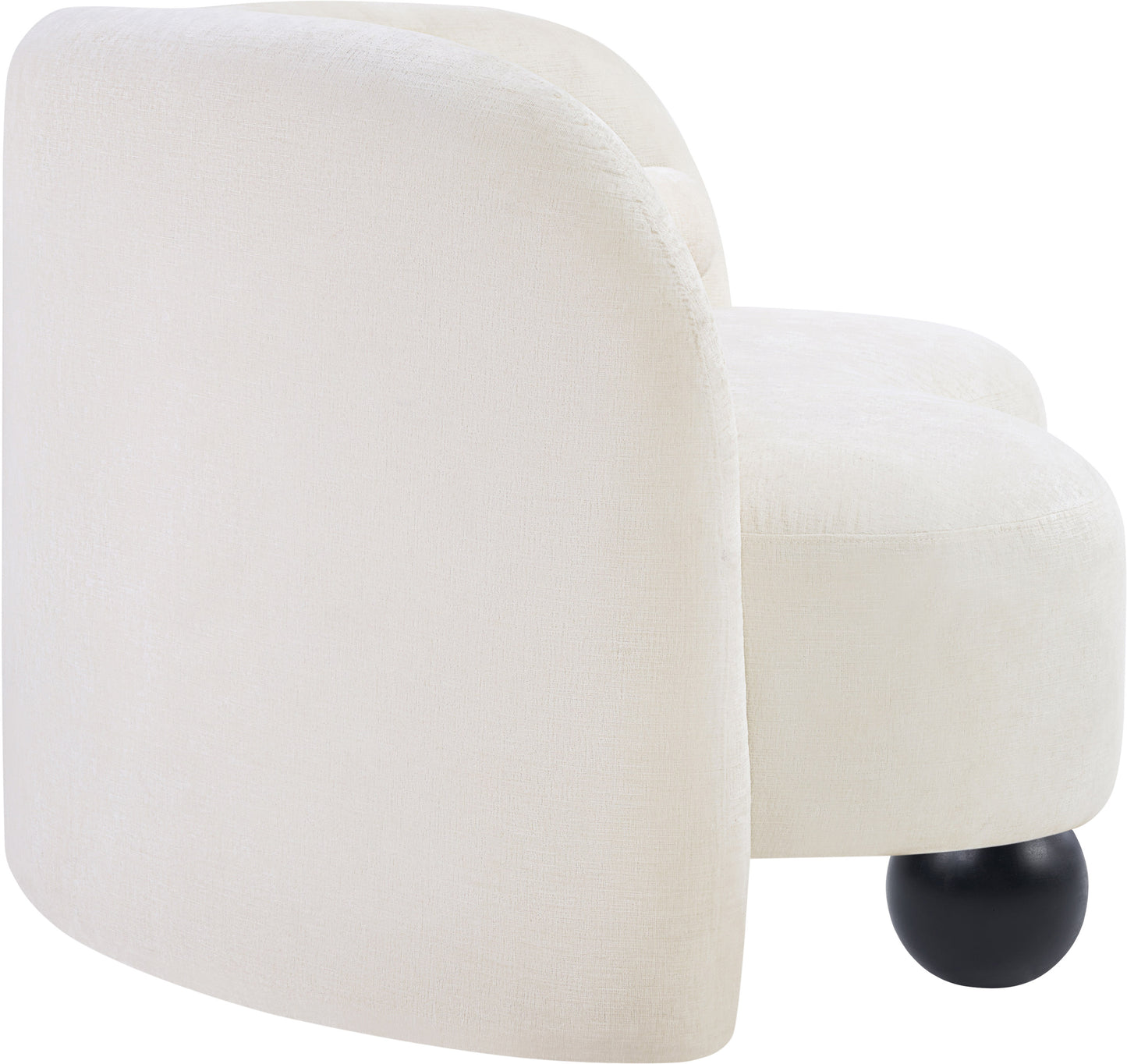 harlow cream chenille fabric loveseat