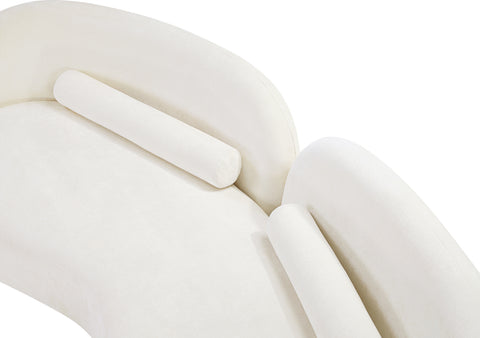 Camden 89" Cream Chenille Fabric Upholstered Sofa, 1 Piece