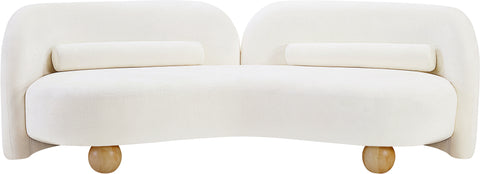 Harlow Cream Chenille Fabric Sofa