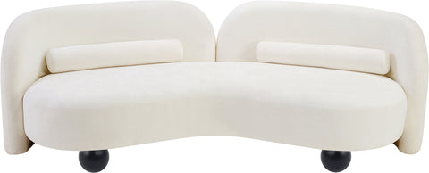 Harlow Cream Chenille Fabric Sofa