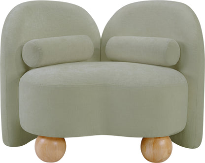 Harlow Mint Chenille Fabric Chair