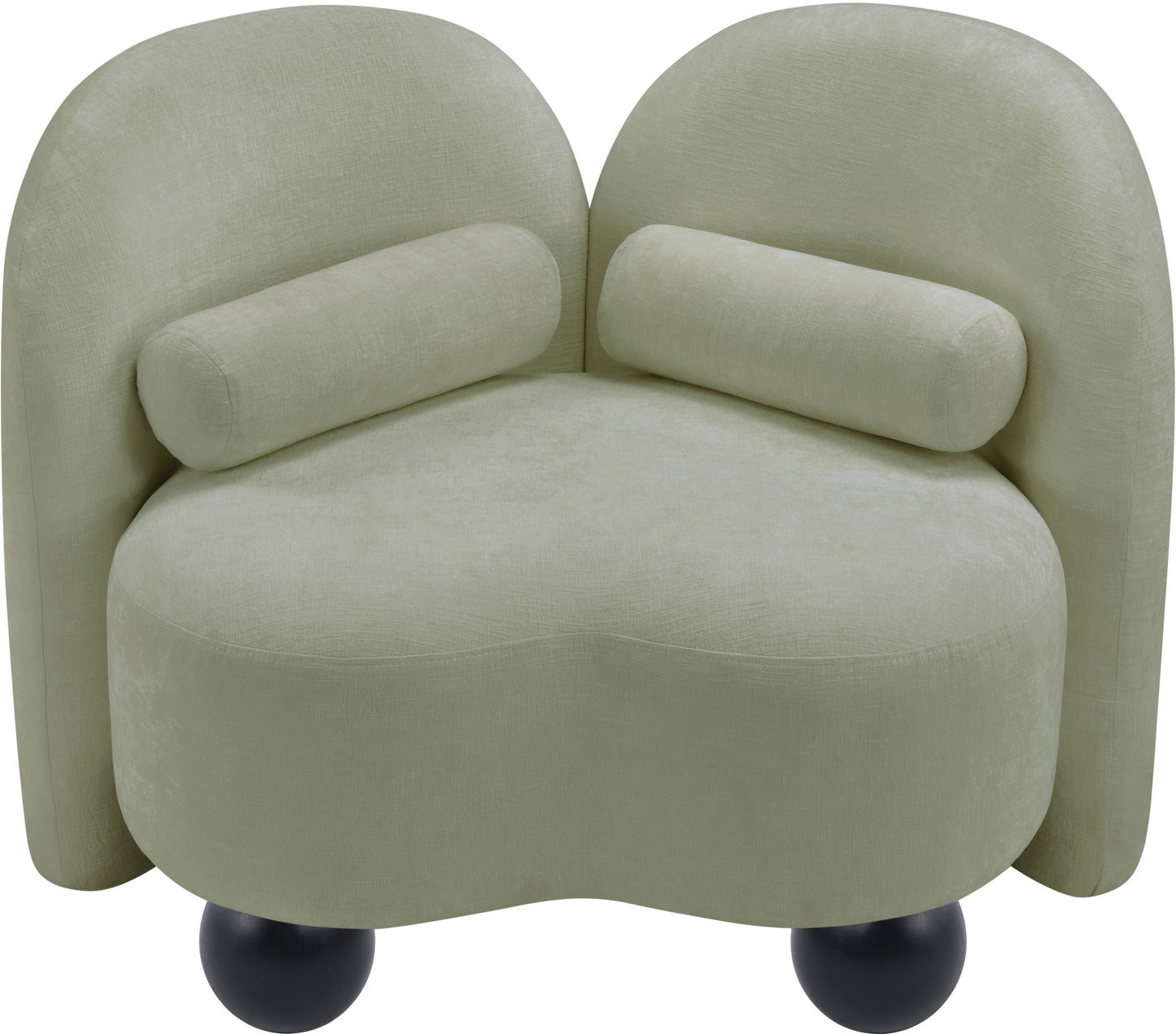 harlow mint chenille fabric chair