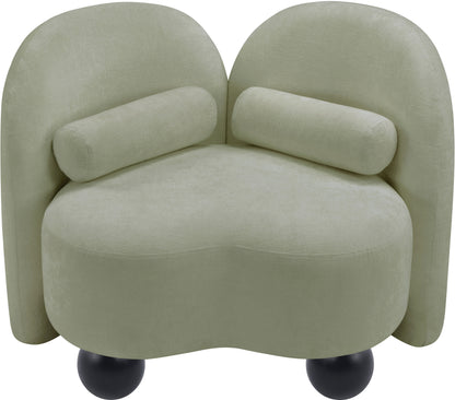 Harlow Mint Chenille Fabric Chair