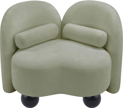 Harlow Mint Chenille Fabric Chair
