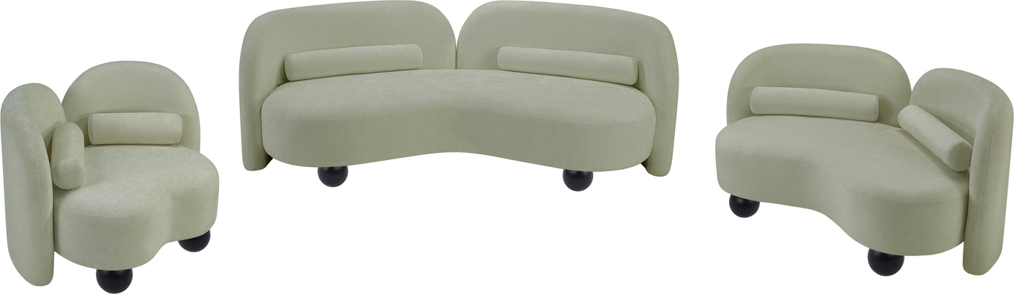 harlow mint chenille fabric loveseat