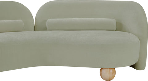 Camden 64" Mint Chenille Fabric Upholstered Loveseat, 1 Piece