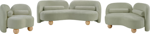 Camden 64" Mint Chenille Fabric Upholstered Loveseat, 1 Piece