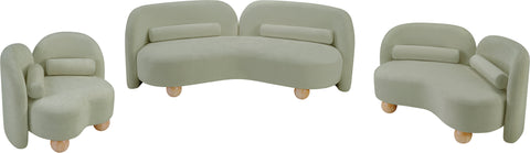 Camden 89" Mint Chenille Fabric Upholstered Sofa, 1 Piece